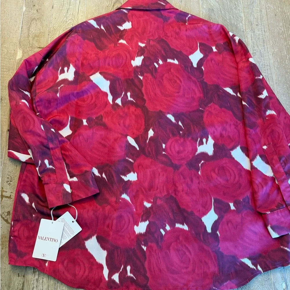VALENTINO GARAVANI
Rose-Print Button Down Shirt Jacket It38 NWT - Picture 12 of 14